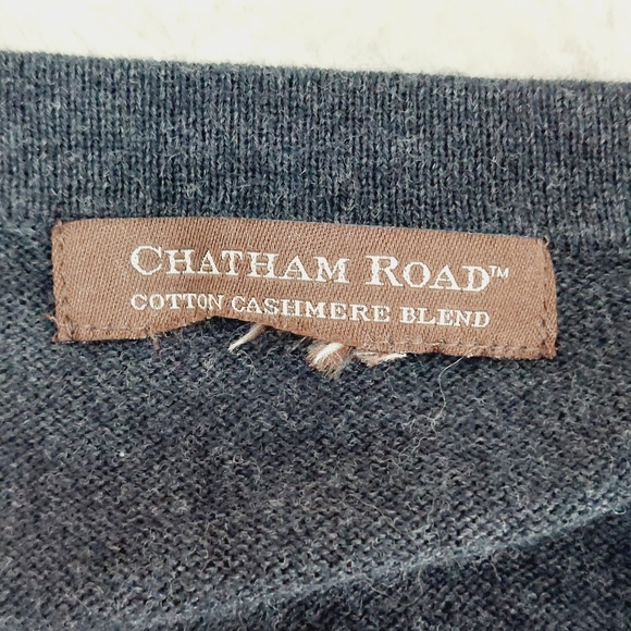 Chatham Road V-Neck Long Sleeve Cotton Cashmere Blend Soft Knit Sweater P4456 - Picture 5 of 7